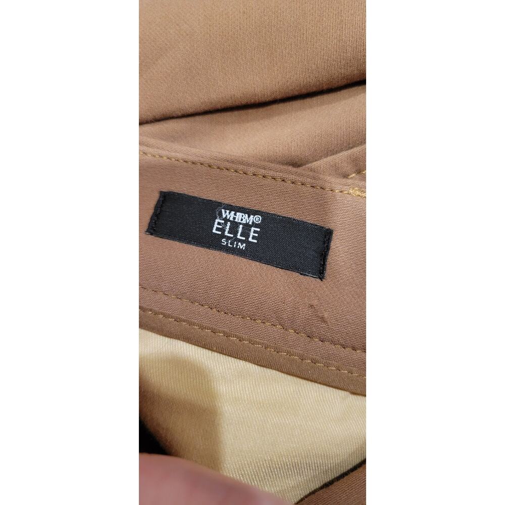 White House Black Market Pants Women's 14 Tan Camel Elle Slim Ankle Career Work - Picture 5 of 6